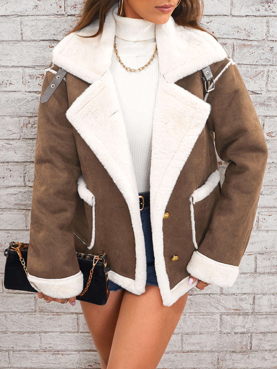 Lamb Women's Winter Coat - Coffee Color