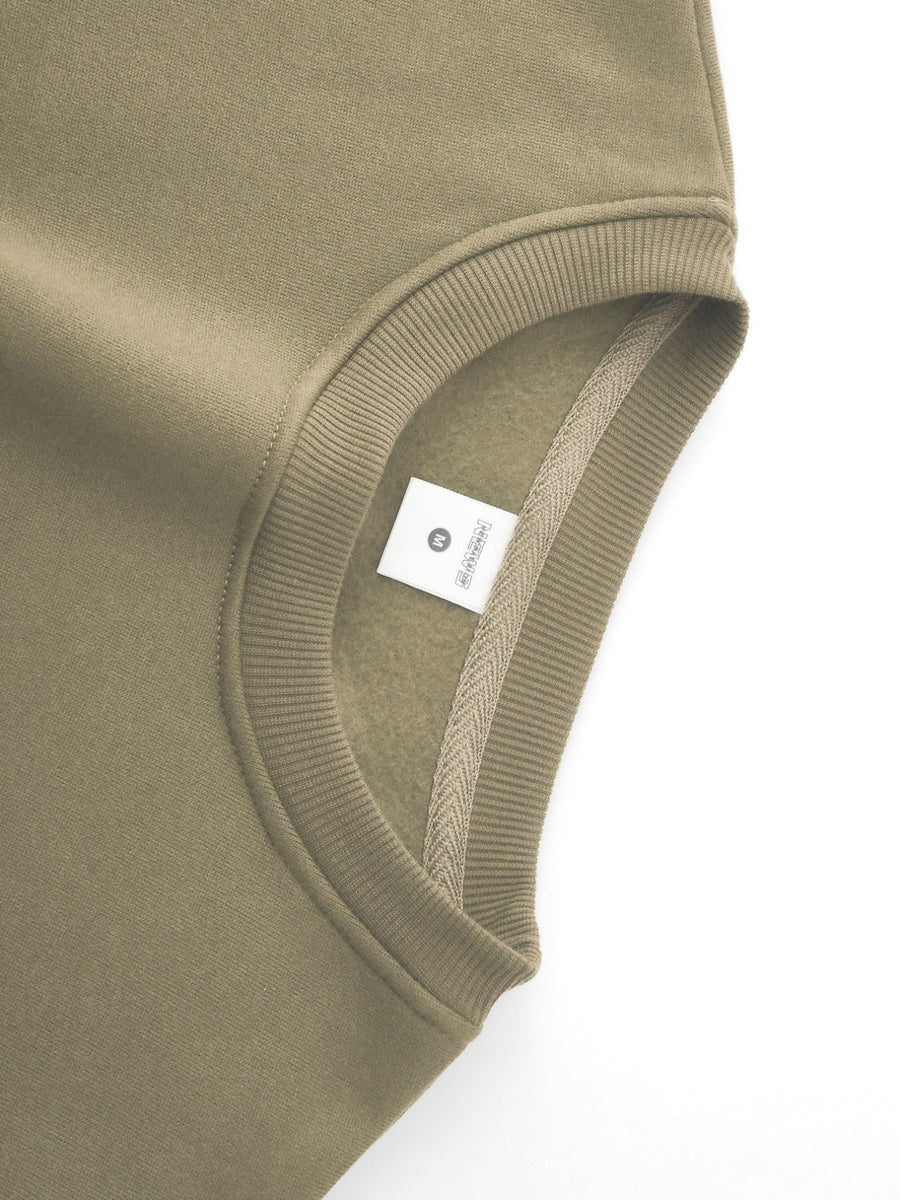 Men'S Trendy Round Neck Sweatshirt, Loose Casual Long Sleeve Top, Individual Pattern Design with Print, Comfortable And Non-Tight Fabric, All-Season Wearable Easy Men'S Clothing - Khaki 1
