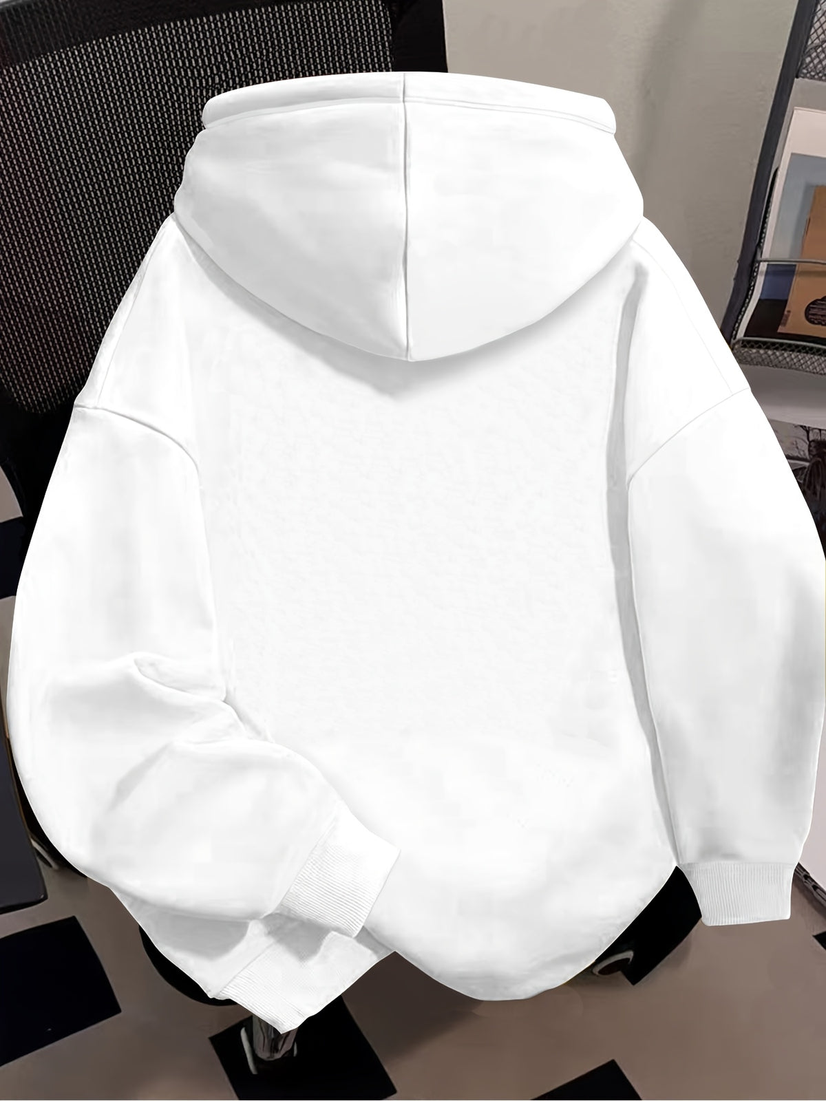 Women's Casual Hooded Sweatshirt - Comfortable Thickened Hoodie with Letter Print, Perfect for Autumn and Winter, Cozy and Warm, Casual Wear | Hooded Sweatshirt | Machine Washable - White