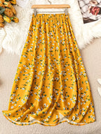 Women's Elegant Full-Length Maxi Dress - High-Waist -Length Dress with Non-Stretch Suitable for Weddings, Parties, | Machine Washable Floral Print Outfits | Spring Summer Fall Formal Wear - Mixed colors