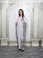Batwing Sleeve Women's Dress - White