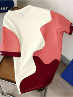 Men'S Summer Short Sleeve Shirt, Fashionable Trendy T-Shirt, Suitable for Casual Wear, Preppy, Streetwear, And Athletic Outfits - Mixed Color 10