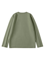 Mùshān Snow Selected Paul Frank Pure Breathable Spring And Autumn Men'S Long Sleeve T-Shirt - Matcha Green