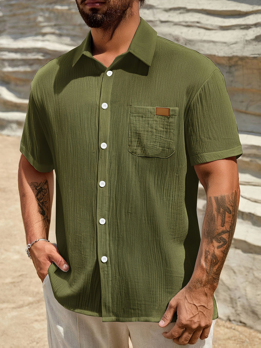Men's Casual Shirt - Olive Green