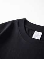 Heavyweight Men's 100% Pure Cotton Crew Neck Printed T-Shirt, a Stylish and Versatile High-Quality Top, an Essential for Daily Wear, Street Jogging, and Other Casual Outfits - Black