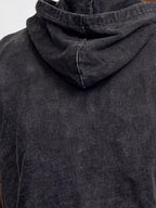 Men'S Vintage Distressed Hooded Vest - Dark Gray/Black with a Retro Washed Effect - Regular Fit Top - Unisex Casual Streetwear - Comfortable Summer Style - Black