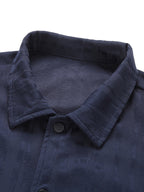 Men's Vintage Lapel Short-Sleeve Shirt, New Summer Trendy Loose Fit Casual Versatile Top Jacket - Blue
