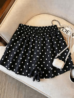 Multi-Layer Ruffled Cake Skirt Pants Women'S Tight High-Waist Loose -Covering Anti-Sheer All-Match Casual Shorts - Black