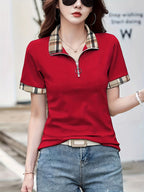 Women'S Fashion Casual Top - Red