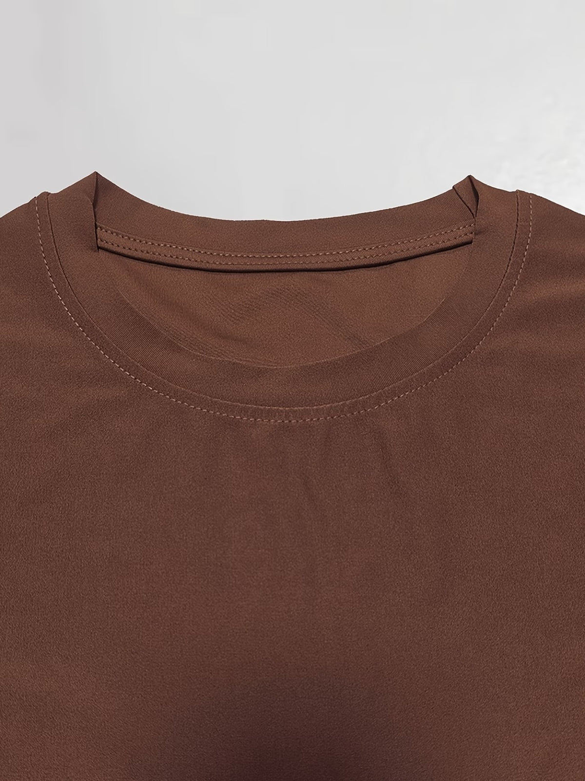Two Logo Midi Dress with Side Slit - Stylish And Comfortable for Women - Coffee Brown