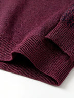 Men'S Shirt Collar Knit Polo, Exquisite Metallic Letter Embroidery on Forearm, Understated Luxury Detail, Enhancing Single Item Quality, Reducing Clumsy Full-Area Prints - SINBOS - Burgundy