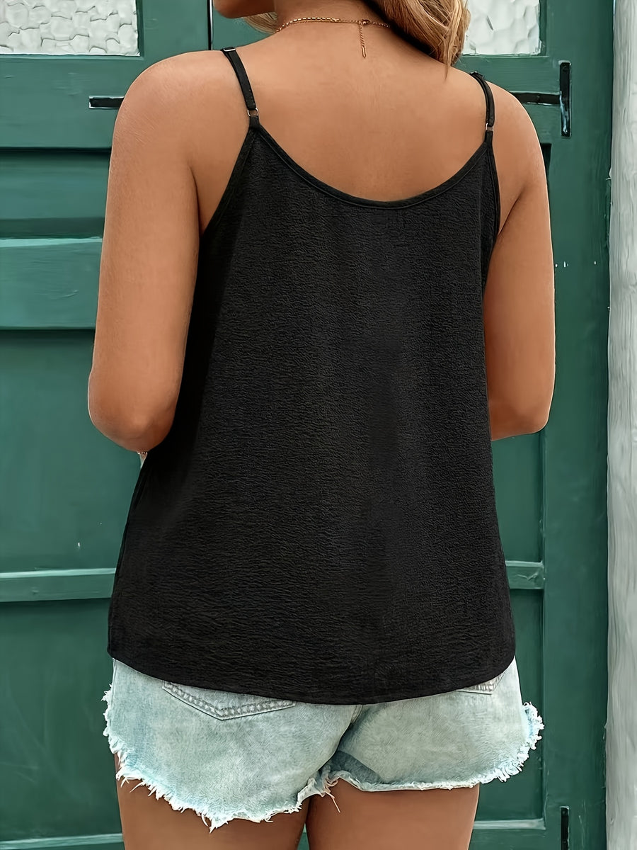 Women's Casual Fashion Tank Top - Carbon Black