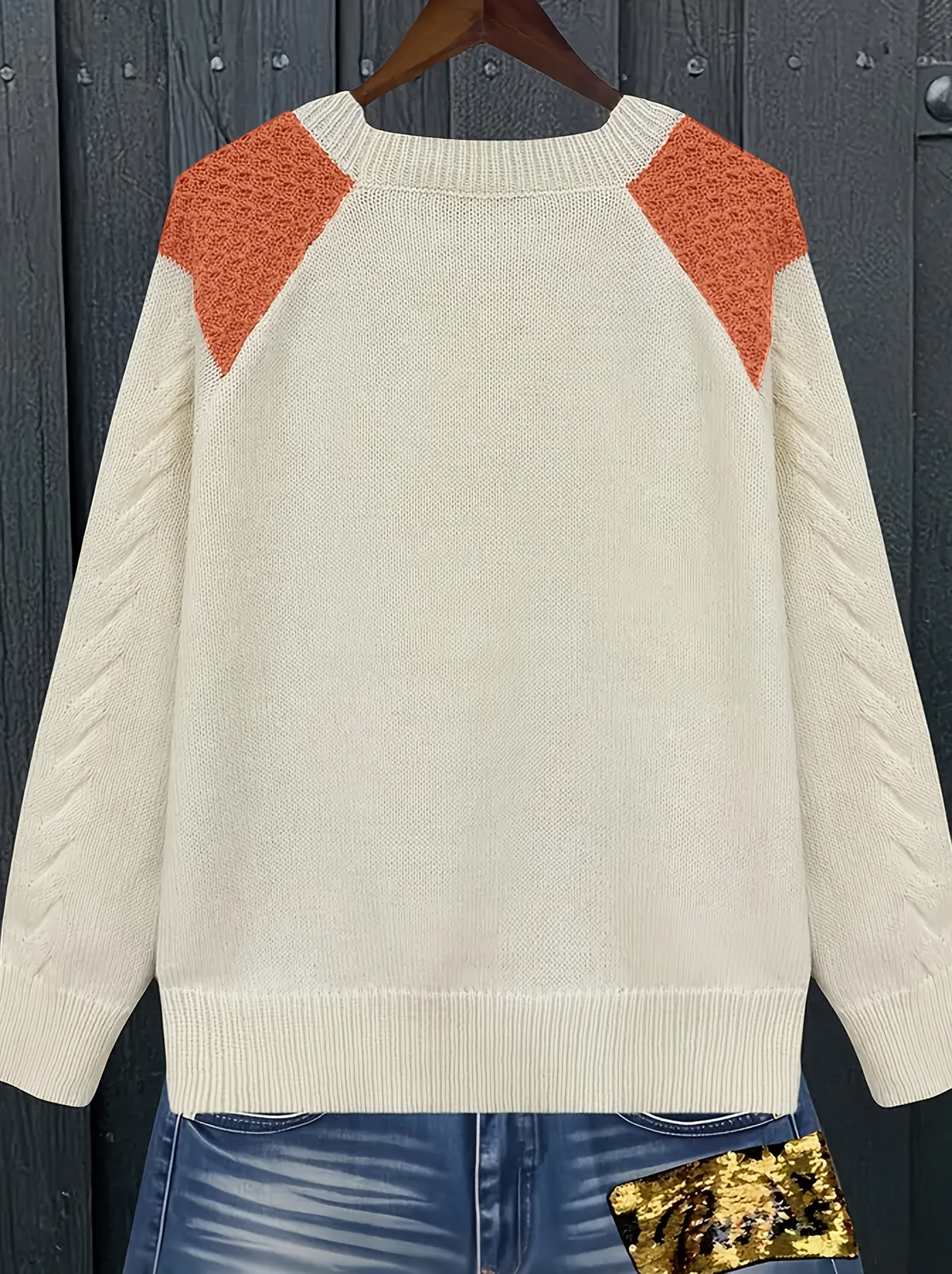 Women's Printed Pullover Sweater - Autumn and Winter - Color Mixing WS2