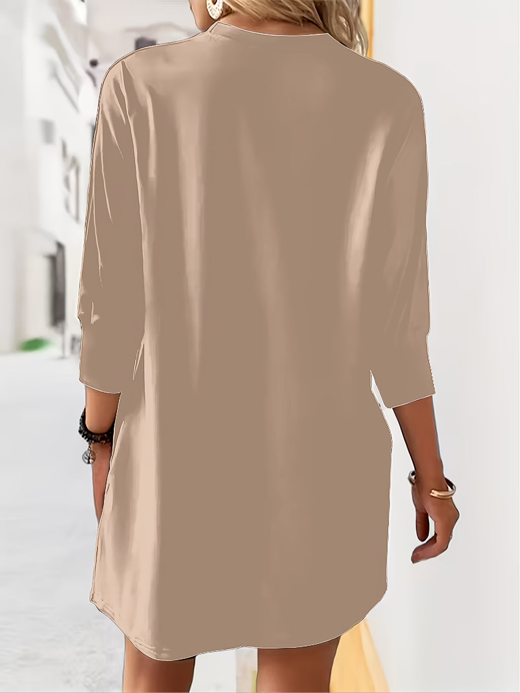 Women'S Fashion Dress - Khaki