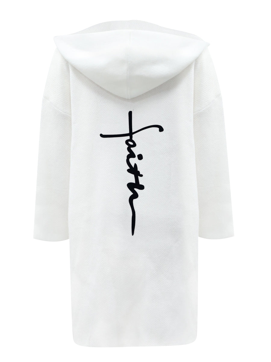 Women's Solid Color Cardigan - White