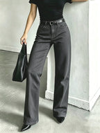 A10050# Simple and Stylish Jeans - Dark Gray
