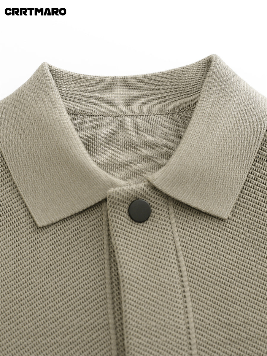 CRRTMARO Men's Warm Collar Sweater - Solid Color Regular Fit Pullover, Casual Long Sleeve Sweater Suitable for Fall Winter Warmth, Versatile for Office & Casual Attire, Hand Washable Top - Grey