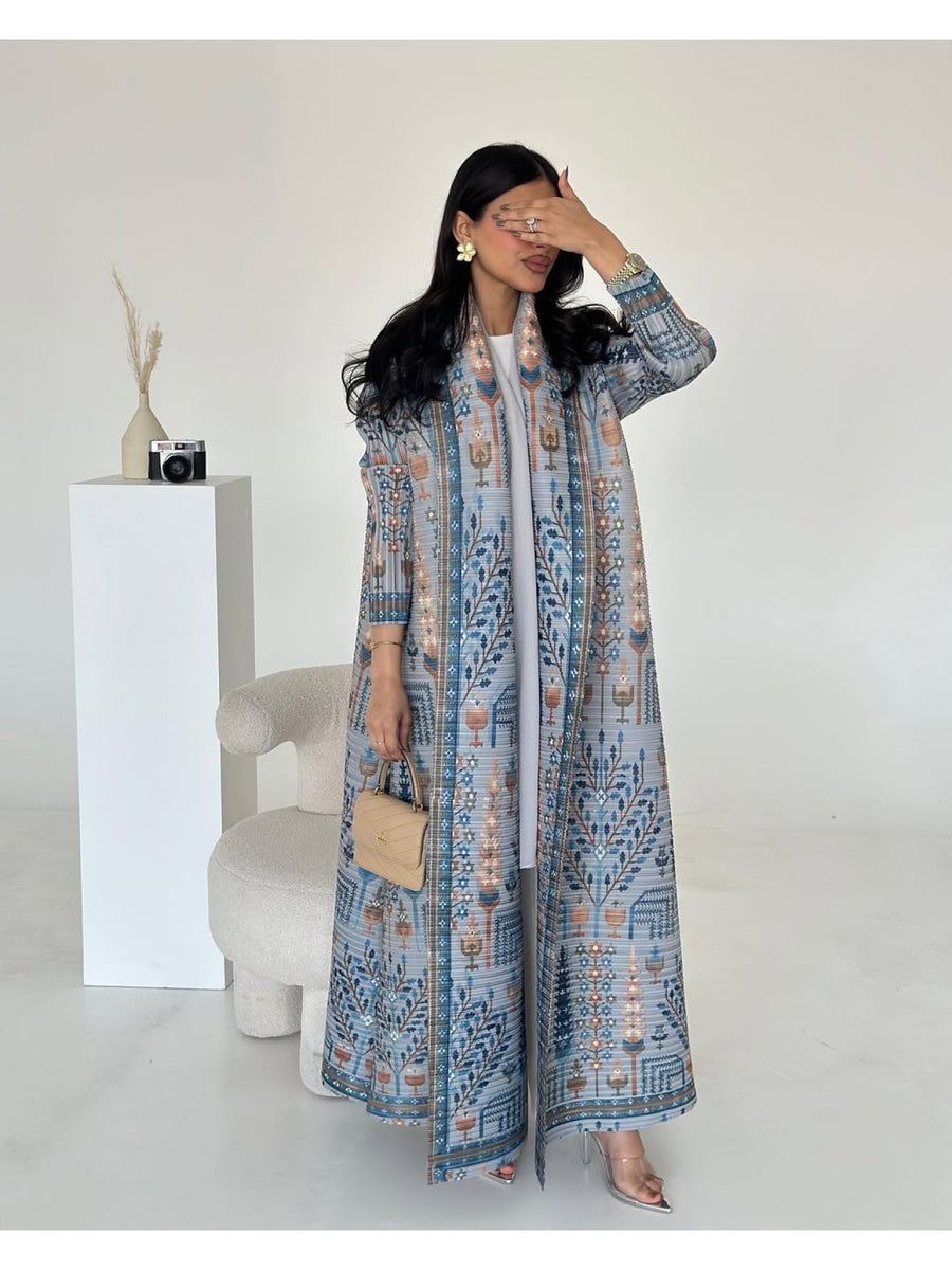 Long A-Line Loose Long Dress, Middle Eastern Muslim Abaya Fashion Women'S Comfortable Layered Robe, Dignified And Comfortable Clothing Long Dress - Multicolor
