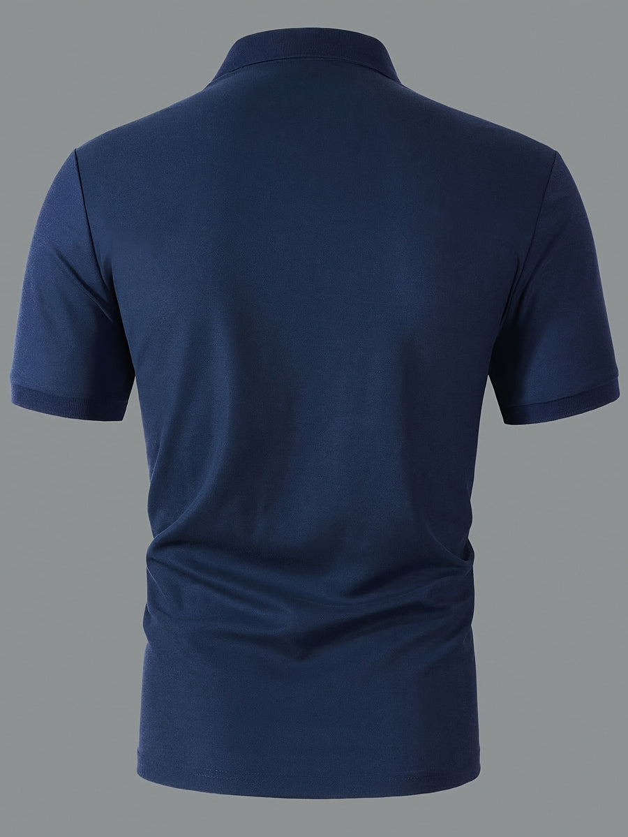 Josh Rose OBM Men's Fashion Versatile Business T-Shirt - Navy Color