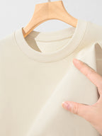JEEP Men's Pure Long-Sleeve T-Shirt, 210g, Crew Neck, Solid Color, Wear-Resistant, Breathable, for Spring/Autumn Casual and Sports as a Base Layer Top - Asami