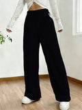 Women'S Elegant Micro-Elastic Pocket Trousers - Formal And Casual Pants, Suitable for Office And Daily Wear in All Seasons, Easy And Elegant Pants, Versatile Wardrobe Essential, Slim Fit, Smooth Fabric, Fashionable Bottoms - Black