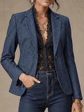 Relaxed Casual Suit, Single-Button Commuter Versatile Jacket - Blue