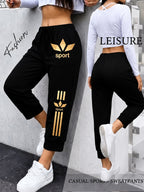 Spring/Summer Women's Fashion Versatile Standard Size Pants - Black