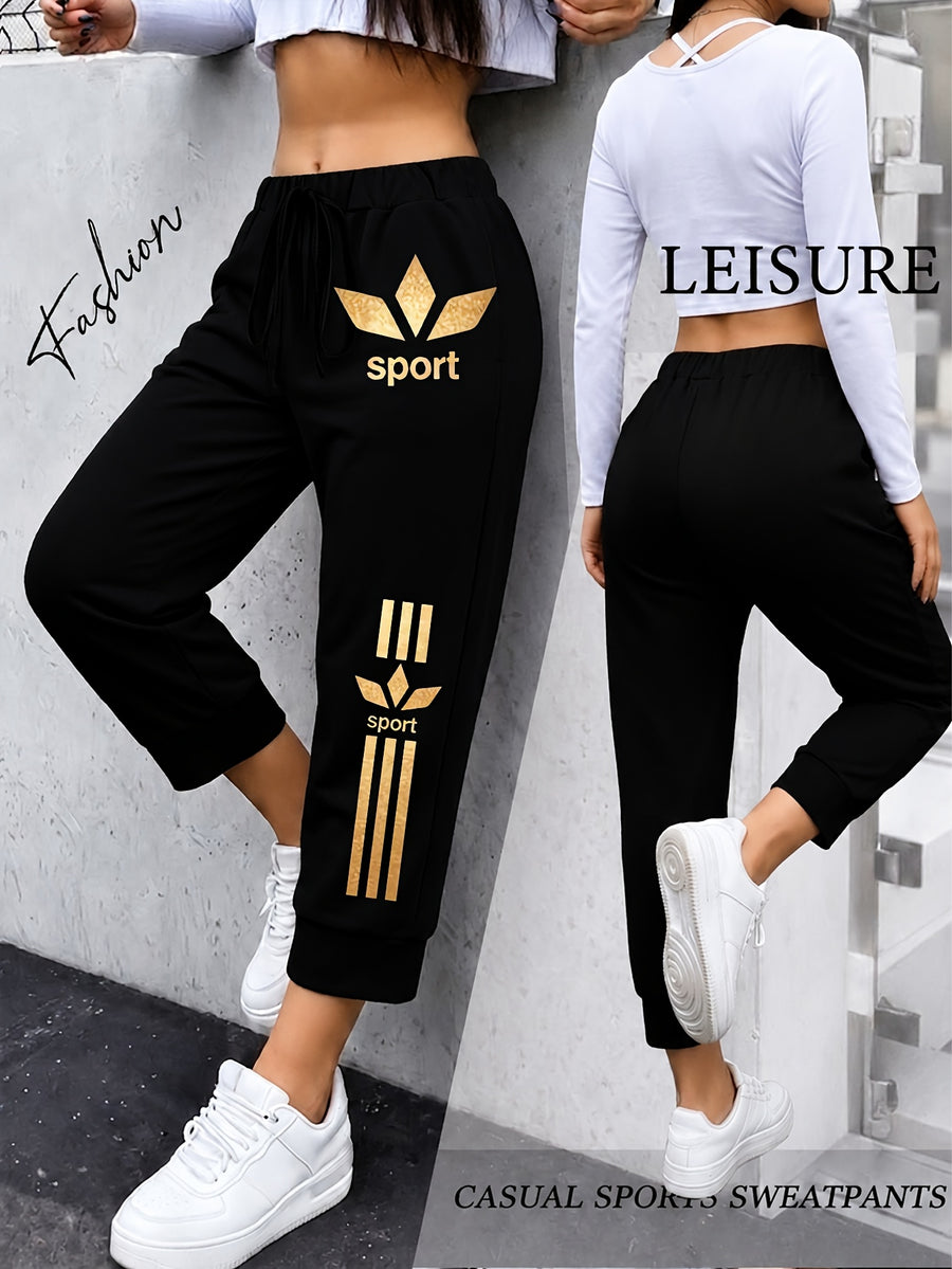 Spring/Summer Women's Fashion Versatile Standard Size Pants - Black