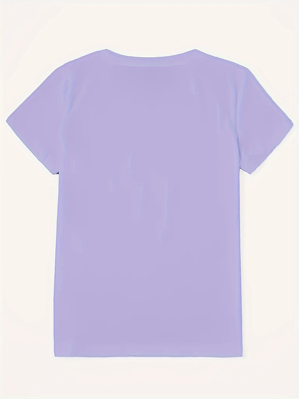 Casual T-Shirt for Women Featuring a Bow Print, Short Sleeves, And a Crew Neck. Made from Lightweight, Perfect for Spring And Summer. Machine Washable with a Butterfly Design, This Glossy Finish Tee Offers a Comfortable Fit for Everyday Wear. - Light Purple