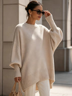 New Autumn/Winter Loose-Fit Crewneck Sweater for Women, Soft, Skin-Friendly, and Flowy for a Effect, Simple and Versatile for Daily Commuting - Apricot