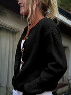 Women'S Thick Needle Sweater, Suitable for Autumn And Winter, Casual Warmth, Elegant And Versatile, Ideal for Holiday Parties. Long-Sleeved Shirt - Black