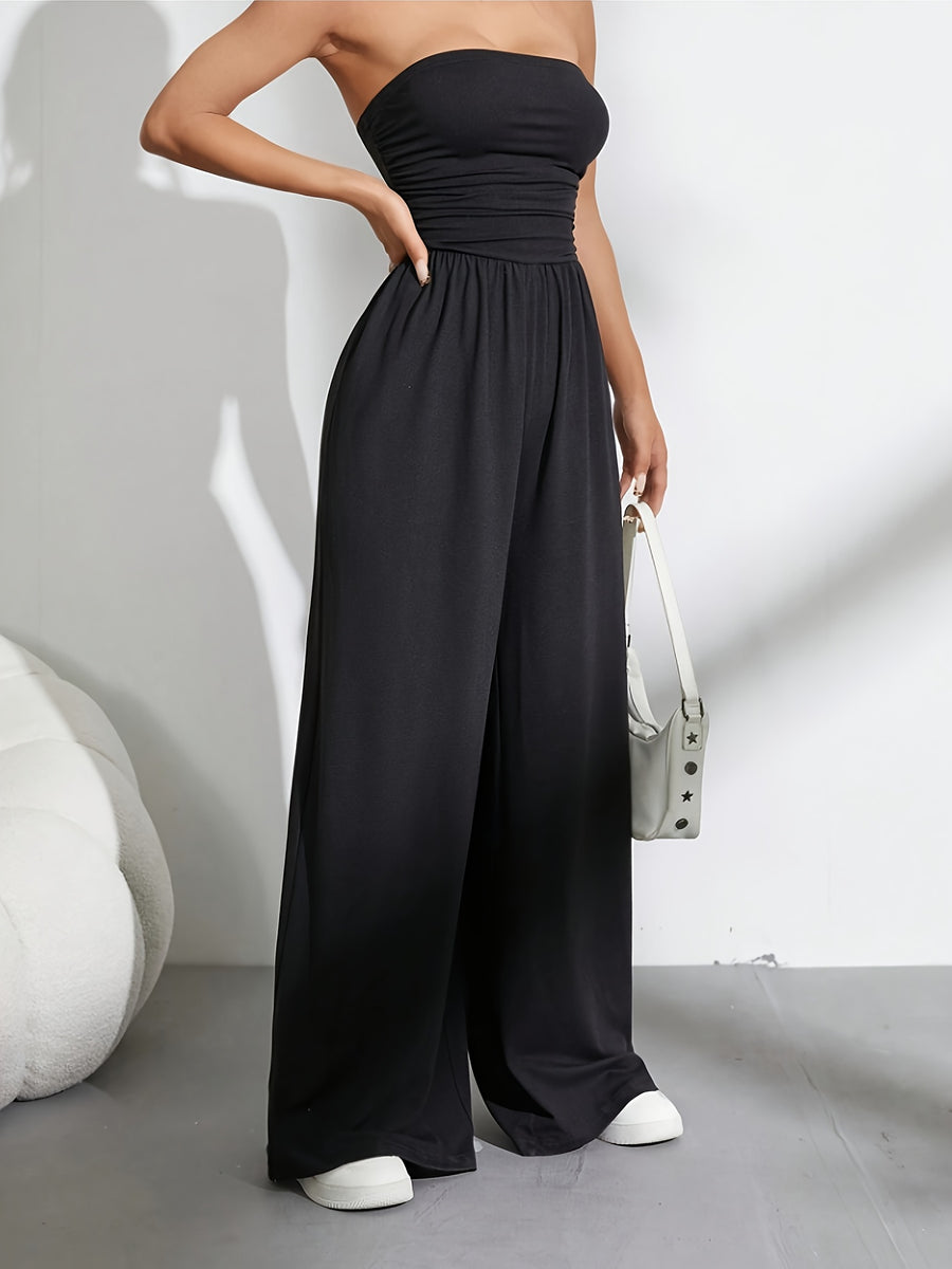 2025 Fashionable Temperament All-Match Jumpsuit - Black
