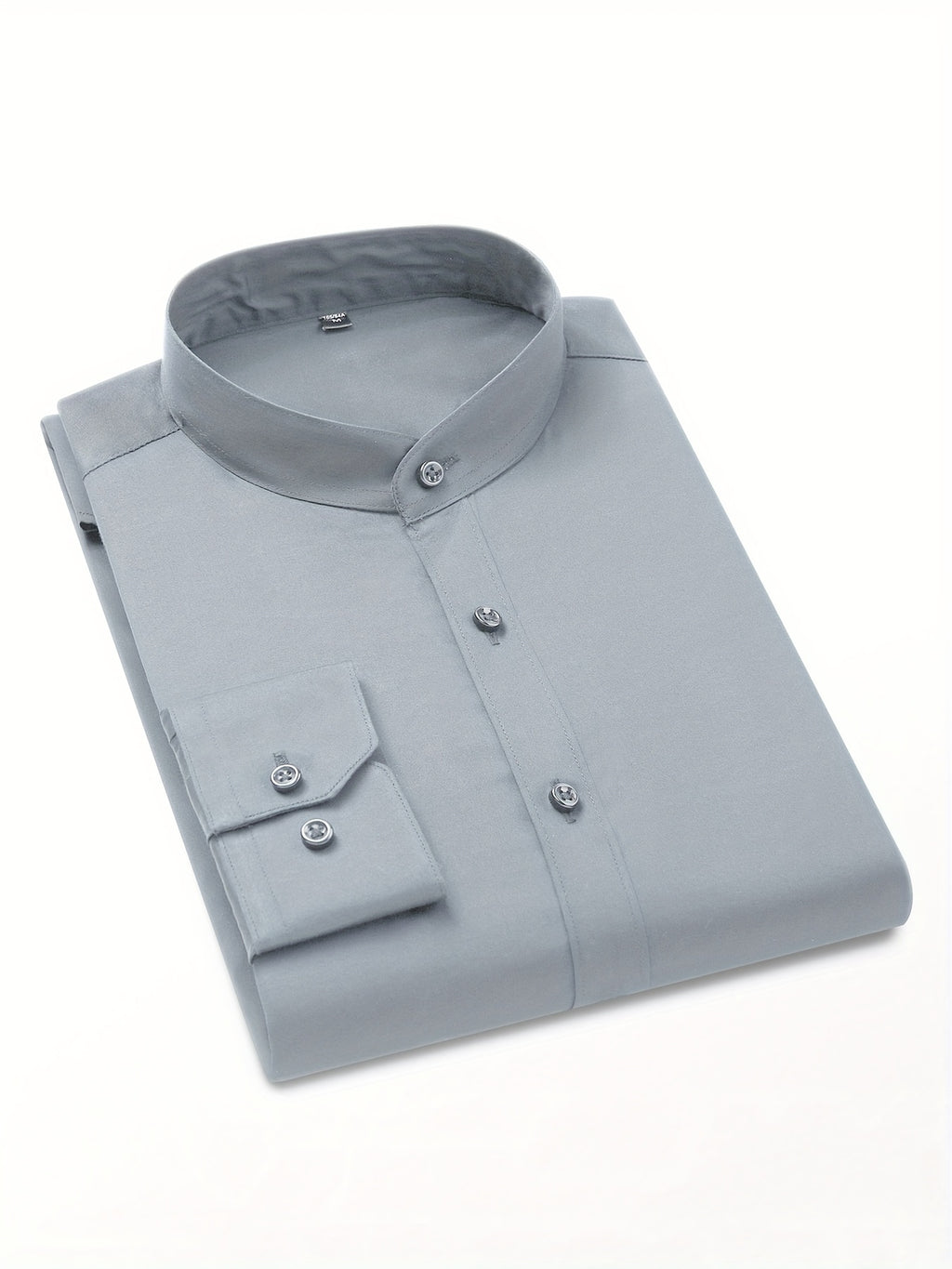 New Fashion Casual Stand Collar Long Sleeve, Smart Casual - Grey