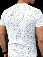 Black Twill Line Digital Printing T-Shirt, Minimalist Men'S Casual Short-Sleeved Shirt, Versatile Commuter Men'S Short-Sleeved T-Shirt, Cool And Breathable, Skin-Friendly And Comfortable, a Perfect Gift - Mixed colors