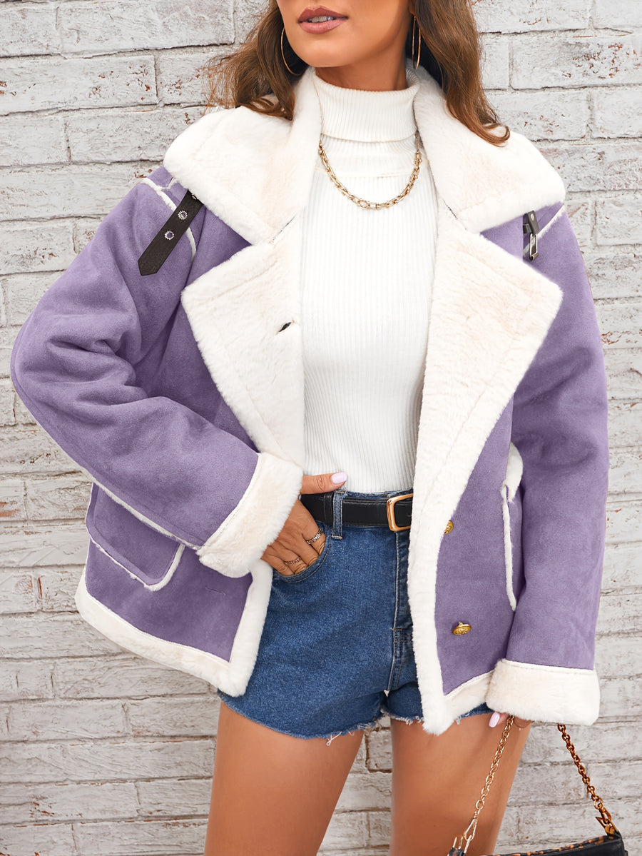 Lamb Women's Winter Coat - Dark Violet