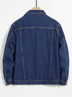 Men's Casual Denim Jacket - Royal Blue