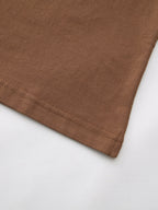 Men's New 100% Cotton T-Shirt with MINIMAL Print, Comfortable, Soft, and Breathable for Summer Casual Daily Wear - Coffee Brown