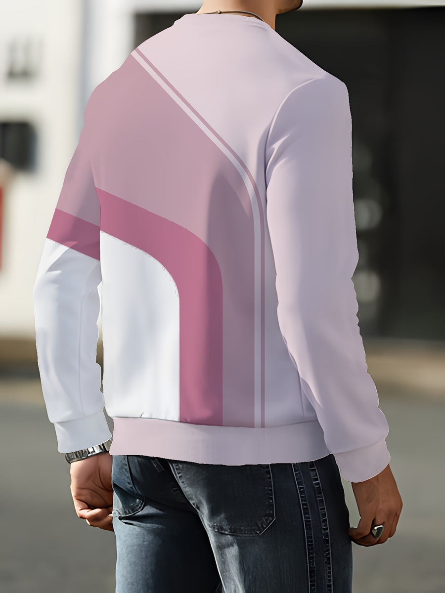Men's Crew Neck Sweatshirt, New Spring/Autumn Crew Neck Top, Trendy Men's Crew Neck Sweatshirt - Mixed Color 2