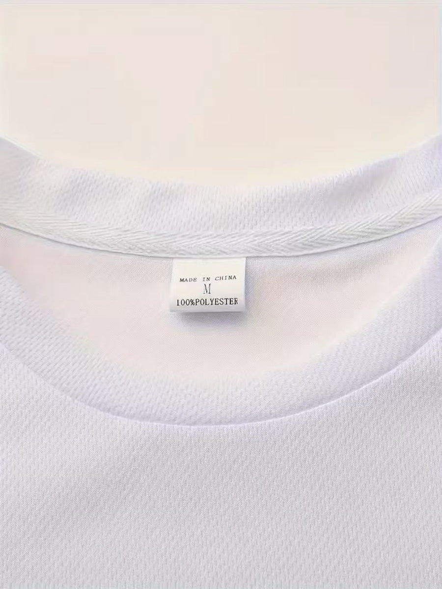 Men's Milano Luxe Logo T-Shirt - Lightweight 100% Polyester Crew Neck Short Sleeve Summer Top with Iconic Milano Print, Casual Streetwear Tee Suitable for Urban Fashion, Machine Washable Regular Fit for & -the- Style - White