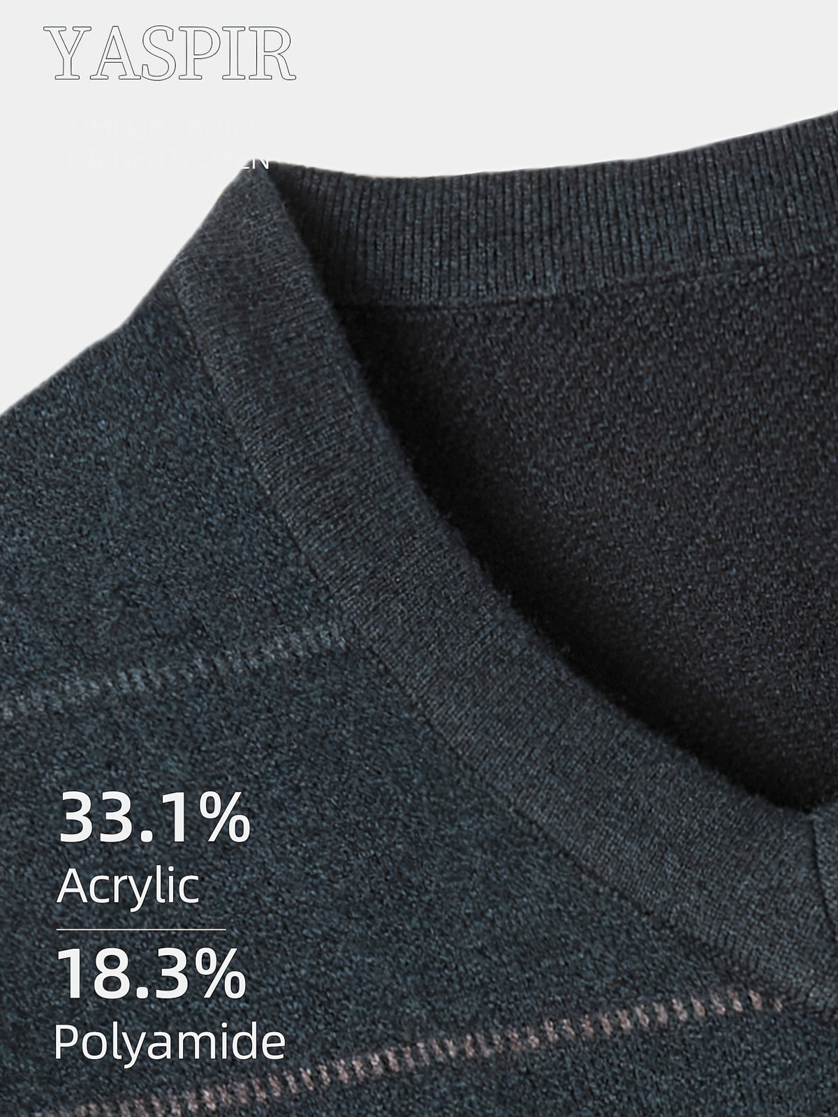 Autumn Winter Men'S Knit Pullover Sweater, Classic V-Neck Striped Design, Easy Casual Old Money Style Warm And Cold-Resistant, Suitable for Daily Commute, Leisure, Sports, Outdoor Camping, Hiking, Fishing, Holiday Gift for Father Or Husband - Dark Gray