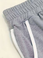 New Spring And Summer Solid Color Casual Comfortable Mid-Length Sweatpants For, Fitness, And with Pockets - Light Grey