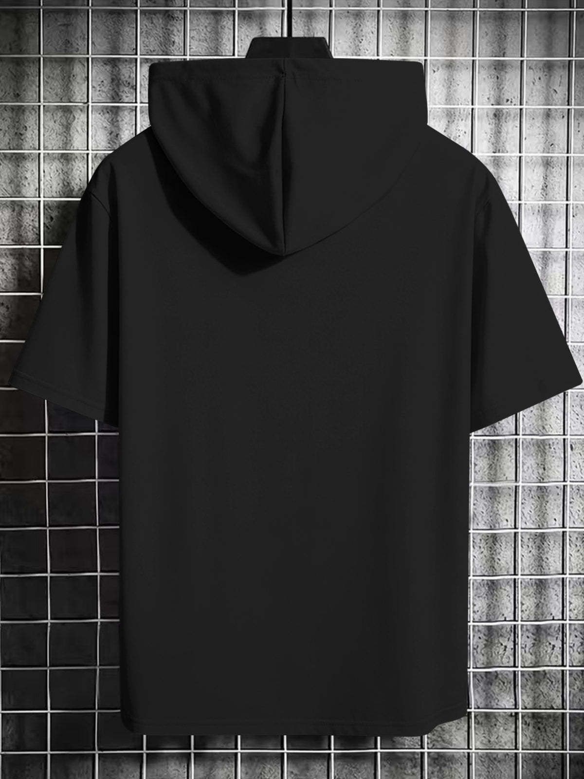 Men's Hooded Short-Sleeve Dark Graffiti Joker Print, a Summer Essential for Men. Features a Comfortable Patterned Print, Suitable for Multiple Occasions, and Is the Top Choice for Fitness and Outdoor Sports Enthusiasts - Black