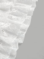 Ladies' Elegant and Fashionable Lace Solid Color Multi-layered Cake Skirt - White