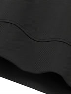 [Pearson OBM] Men'S Faux Two-Piece Long Sleeve Polo Shirt, Business Casual Style, Knit Collar V-Neck Patchwork Design with Button Placket, Ribbed Striped Cuffs And Collar, Mid-Career Men'S Business Top for Daily Gatherings And Commuting - Black