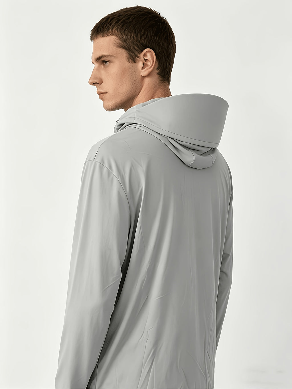 Men's Summer Fashion Jacket, Lightweight and Breathable, Ideal for Outdoor Mountaineering, Wild Fishing, Hiking, and Casual Strolls - Light Grey
