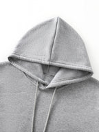 Men's Long Sleeve Hoodie, 100% Polyester Solid Color Pullover with Drawstring and Kangaroo Pocket, Adjustable Hood, Ribbed Cuffs and Hem, Regular Fit, Suitable for Casual Sports and Jogging - Spring/Fall/Winter - Grey