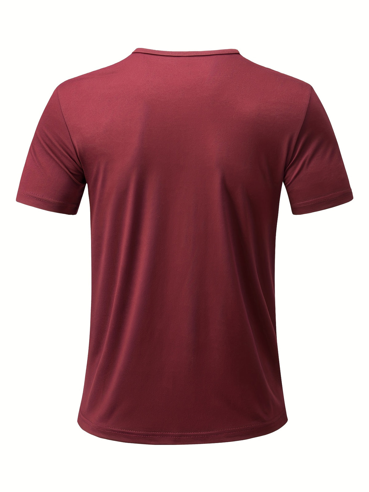 5-Pc Men'S Casual Lightweight Solid Color Moisture-Wicking Breathable Henley Shirts, Casual V-Neck Short Sleeve, Soft Comfort Breathable Quick-Dry Slight Stretch Outdoor Henley Tops, Sweat-Resistant - Black gray dark gray light gray green red