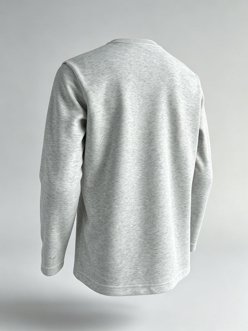 Men Raglan Crew Neck Long Sleeve Sweatshirt, Solid Color Loose Basic Pullover Top, Casual Daily Shirts for Spring Autumn - White Flower Gray