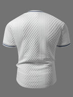 Men'S Short Sleeve T-Shirt, Men'S Textured T-Shirt, Men'S Patchwork T-Shirt, Men'S Casual T-Shirt, Suitable for Daily Commuting And Friend Gatherings, Relaxing Weekend Time, It'S an Ideal Gift for Boyfriend Or Husband, Shirt on INS - White