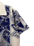 Printed Shirt, West Coast Vintage Paisley Shirt, Hip-hop Street Style, Vintage Classic, Vacation Shirt, Simple and Fashionable, Mature and Elegant, Artistic Design, for Daily Outings, Casual Vacation Shirt, Short Sleeve, Hawaiian Attire - Beige